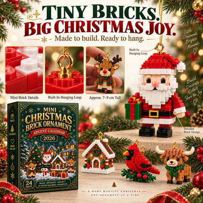 🎄🧱 Christmas Advent Calendar | 24 Mini Buildable Brick Ornaments