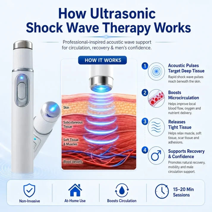 2026 New Advanced Acoustic Shockwave Therapy Device | Male Wellness & Muscle‑Joint Pain Relief📈