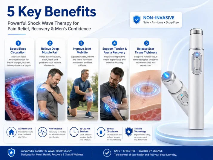 2026 New Advanced Acoustic Shockwave Therapy Device | Male Wellness & Muscle‑Joint Pain Relief📈