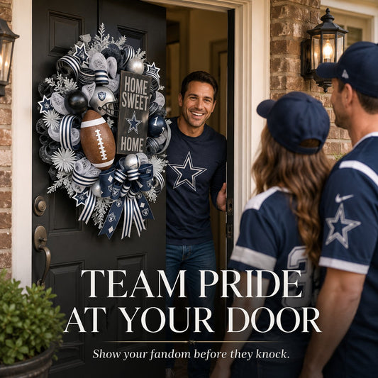 🏈Football Door Wreath – Perfect Decoration for Game Day, Tailgating & Football Season