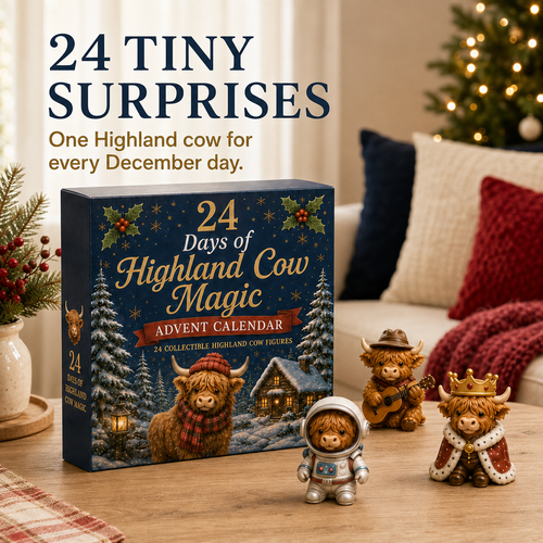 🔥LAST DAY 49% OFF-🐮 24 Days of Highland Cow Advent Calendar