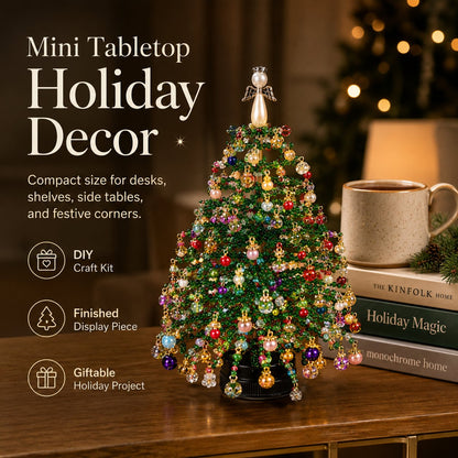 🎄 DIY Beaded Christmas Tree Kit – 🎅Create Your Own Sparkling Holiday Decoration