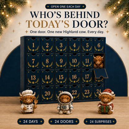 🔥LAST DAY 49% OFF-🐮 24 Days of Highland Cow Advent Calendar