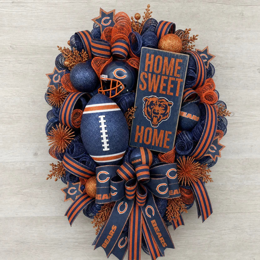 🏈Football Door Wreath – Perfect Decoration for Game Day, Tailgating & Football Season