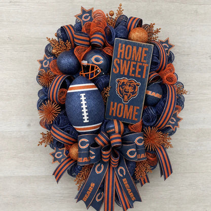🏈Football Door Wreath – Perfect Decoration for Game Day, Tailgating & Football Season
