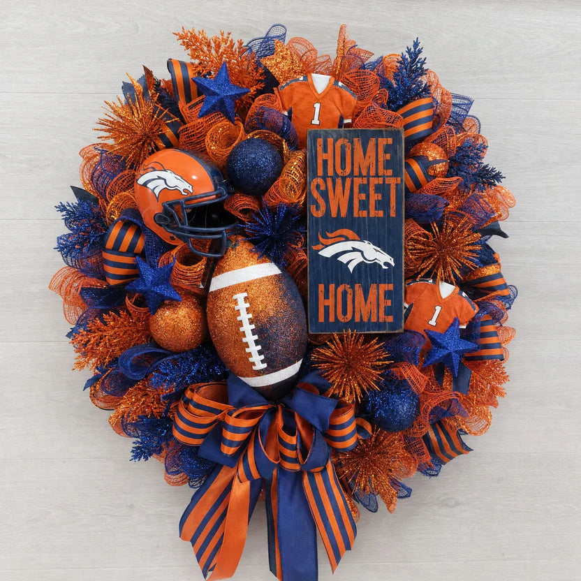 🏈Football Door Wreath – Perfect Decoration for Game Day, Tailgating & Football Season