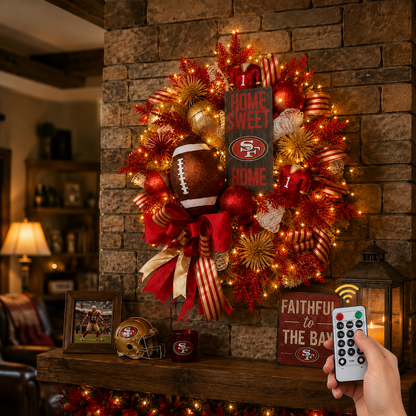 🏈Football Door Wreath – Perfect Decoration for Game Day, Tailgating & Football Season