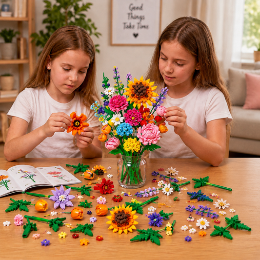 Christmas Building Block Flower Bouquet Advent Calendar