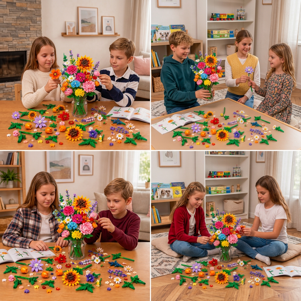 Christmas Building Block Flower Bouquet Advent Calendar