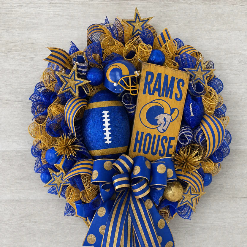 🏈Football Door Wreath – Perfect Decoration for Game Day, Tailgating & Football Season