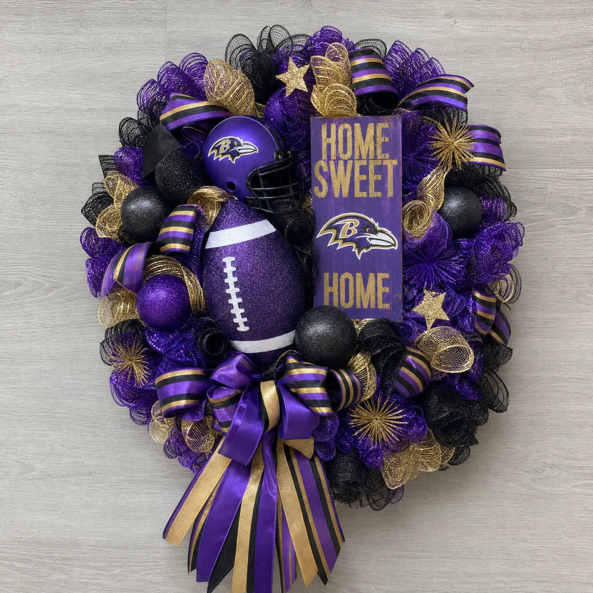🏈Football Door Wreath – Perfect Decoration for Game Day, Tailgating & Football Season