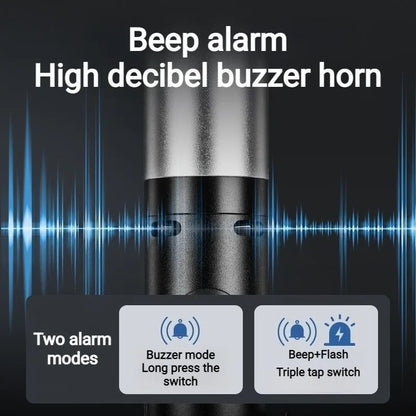 TripleGuard Stun Flashlight – Rechargeable Electric Deterrent Device with High-Intensity LED & Built-In Alarm