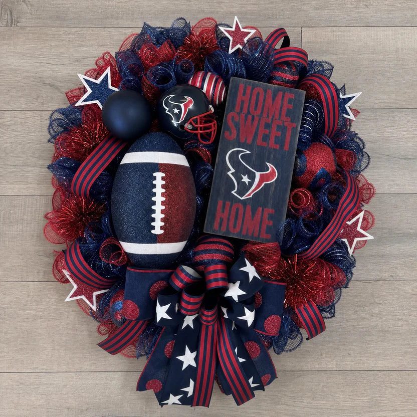 🏈Football Door Wreath – Perfect Decoration for Game Day, Tailgating & Football Season