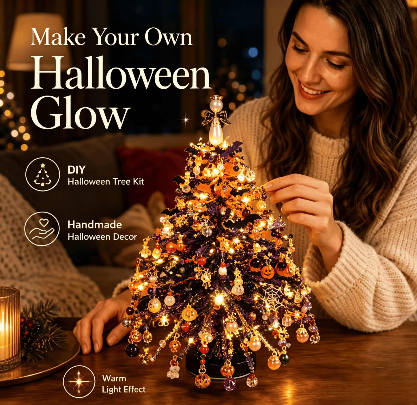🎄 DIY Beaded Christmas Tree Kit – 🎅Create Your Own Sparkling Holiday Decoration