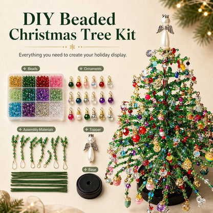 🎄 DIY Beaded Christmas Tree Kit – 🎅Create Your Own Sparkling Holiday Decoration