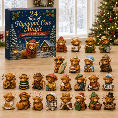 🔥LAST DAY 49% OFF-🐮 24 Days of Highland Cow Advent Calendar