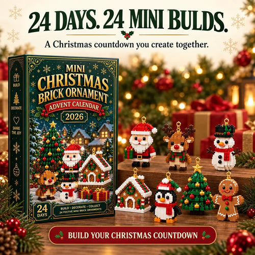 🎄🧱 Christmas Advent Calendar | 24 Mini Buildable Brick Ornaments