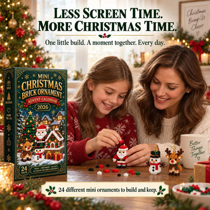 🎄🧱 Christmas Advent Calendar | 24 Mini Buildable Brick Ornaments