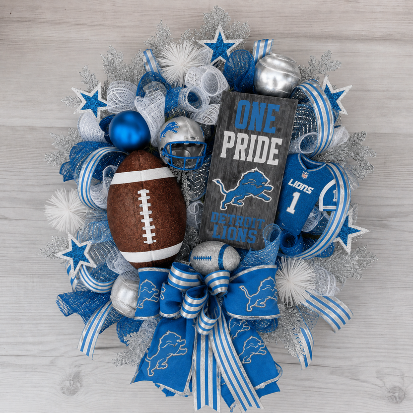 🏈Football Door Wreath – Perfect Decoration for Game Day, Tailgating & Football Season