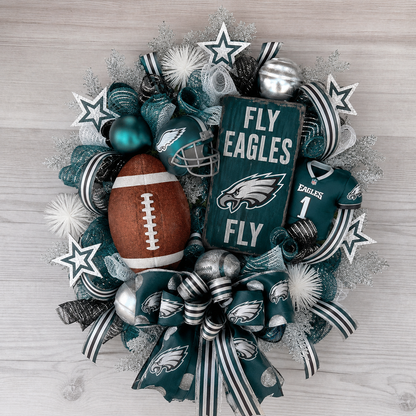 🏈Football Door Wreath – Perfect Decoration for Game Day, Tailgating & Football Season