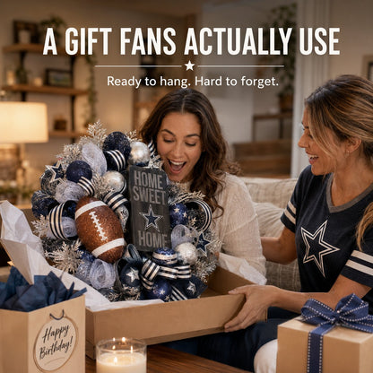 🏈Football Door Wreath – Perfect Decoration for Game Day, Tailgating & Football Season