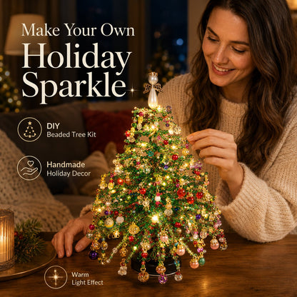 🎄 DIY Beaded Christmas Tree Kit – 🎅Create Your Own Sparkling Holiday Decoration