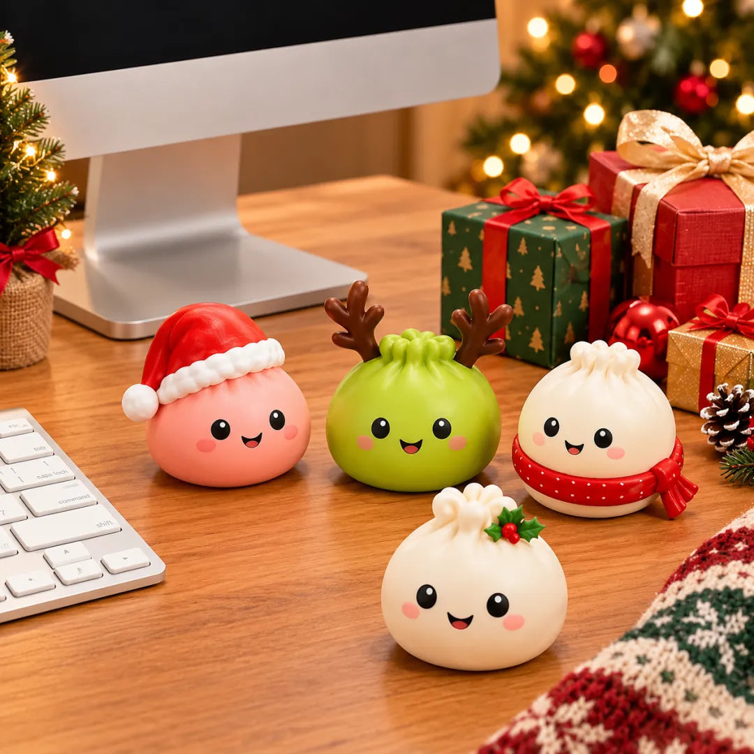 24 Day Christmas Themed Squishy Dumpling Toy Countdown Advent Calendar Set